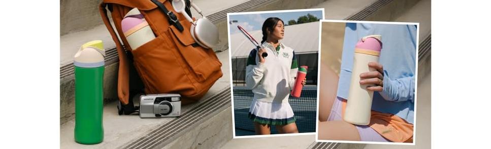 24oz Stainless Steel Insulated Travel Tumbler with Flip Lid, Leak-Proof Vacuum Thermos Mug for Hot Cold Beverages, Multi-Color Durable Cup for Home Office Outdoor, Perfect Gift for All Ages