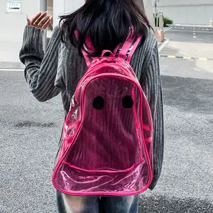 Halloween ghost candy transparent backpack female trend funny personality PVC waterproof backpack male