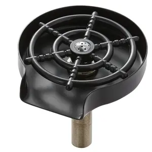 VEVOR Glass Rinser, 10 Powerful Spraying Jets 360 °   Rotating Cup Rinser for Sink, 304 Stainless Steel Faucet Cup Washer with ABS Cup Holder for Baby Bottle, Glass Cup, Wine Glass (Matte Black Base)