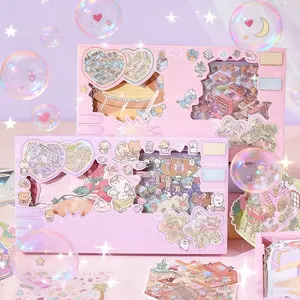 60 Pcs Miniature Landscape Sticker Box Set, 3D Scene Stickers, Detailed Micro Landscape Decals, Perfect Christmas Gift for Collectors and Crafters