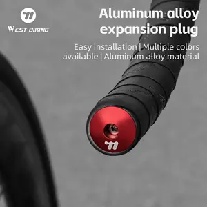 WEST BIKING Bicycle Expansion Plug.Aluminum Alloy  Colorful Lightweight Cycling Plug, Easy Installation Bike Handlebar Plug