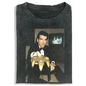 RETRO GAME Printed Design Unisex Vintage Crew Neck Regular Fit Cotton Fabric Casual Comfort Breathable Short Sleeve Funny T-shirts Fashion Men&Women's Top for Daily Wear 121101