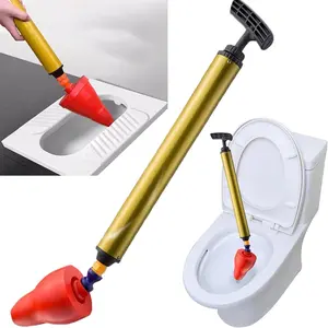 Toilet Plunger High-Pressure Unblocker Drain Clog Remover Tool Air Drain Blaster for Kitchen Sink Bathroom Clogged Pipe Cleaning Efficient Clogging Solution Brush