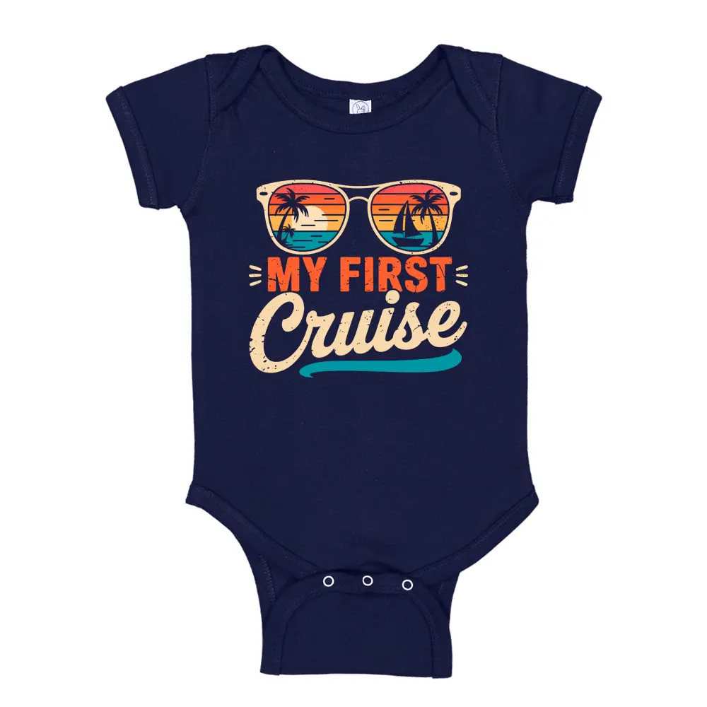 My 1st Cruise Baby One Piece Bodysuit Or Toddler Shirt Cute First Boat Vacation Outfit