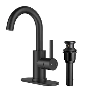FORIOUS Wet Bar Sink Faucet Single Hole with 360° Swivel Spout, Single Handle Bathroom Faucet 1 Hole or 3 Hole with cUPC Supply Line.