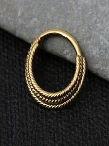 1Pc 0.56oz Surgical Steel Piercing Body Piercing Ring Body Jewelry Nose Ear Labial Septum Spines Spiral Cartilage Wearing Twist Hoops Hinge Seamless Nose