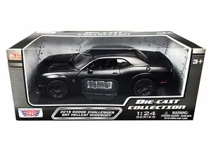 Motormax Die-Cast Collection 1:24 Scale 2018 Dodge Challenger SRT Hellcat Widebody Matte Black Model Car