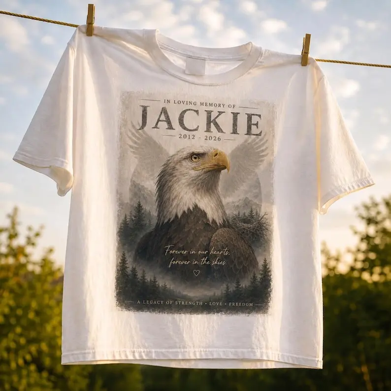 In Loving Memory Jackie Eagle Tshirt Vintage Graphic Y2K Streetwear