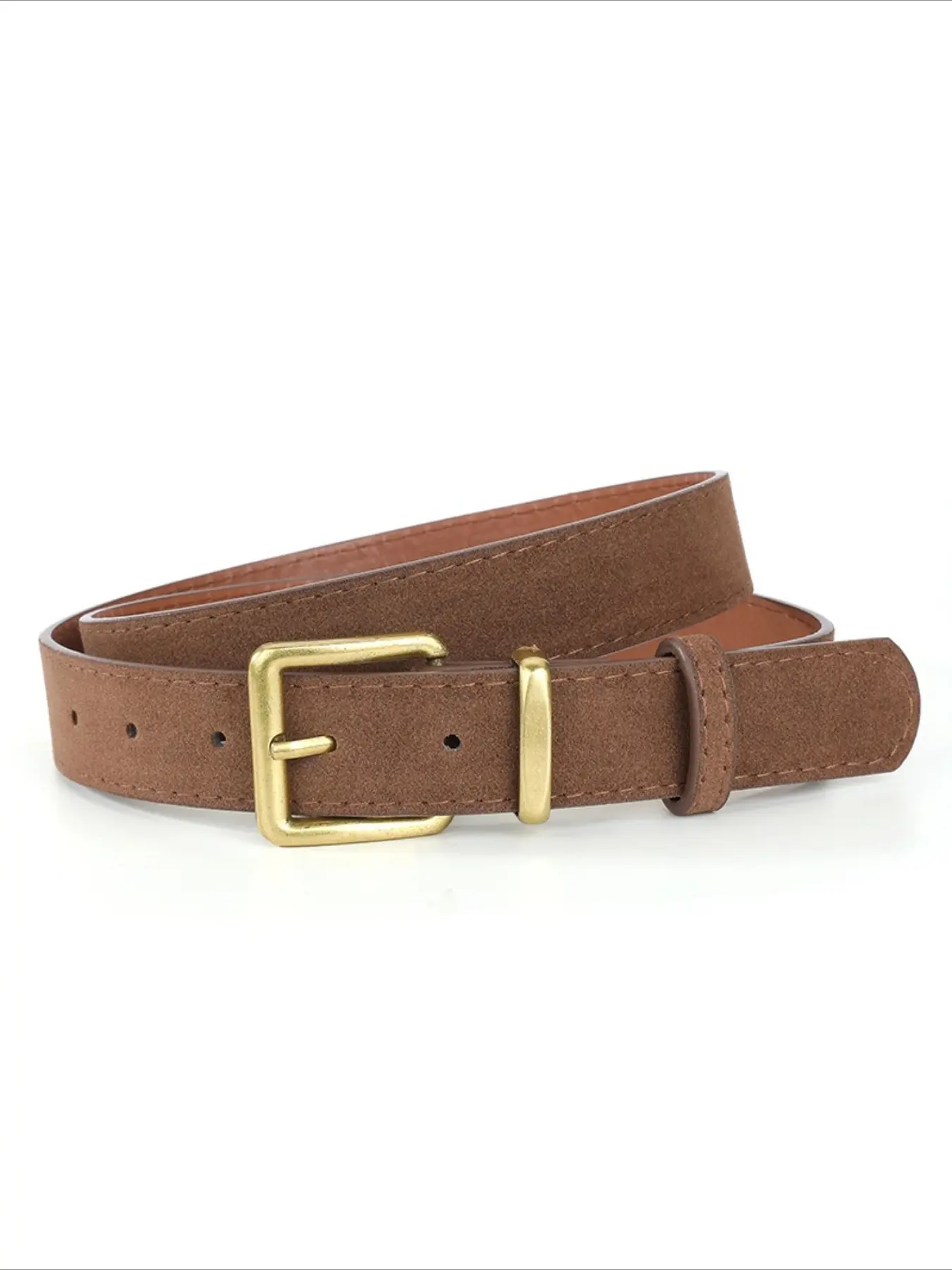 Trending Retro Vintage Suede Leather Belt for Women Fashion Adjustable Pin Buckle Belt For Decorating Blazer Jeans Casual Commute High End Ladies Waist Belt Daily Wear Versatile Fashion Belt