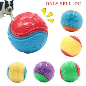 Pet Dog Elastic Ball Toy, Durable Bite-Resistant Solid Rubber Chew Toy, Outdoor Throwing Retrieve Training Dog Toy, Interactive Training Ball, Single Pack
