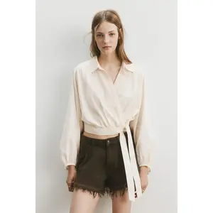 H&M Cotton wrap shirt