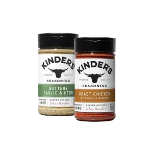 Kinder's Savory Chicken Duo - Roasted Chicken & Buttery Garlic & Herb Seasoning Pack for Poultry Grilling and More US Quality