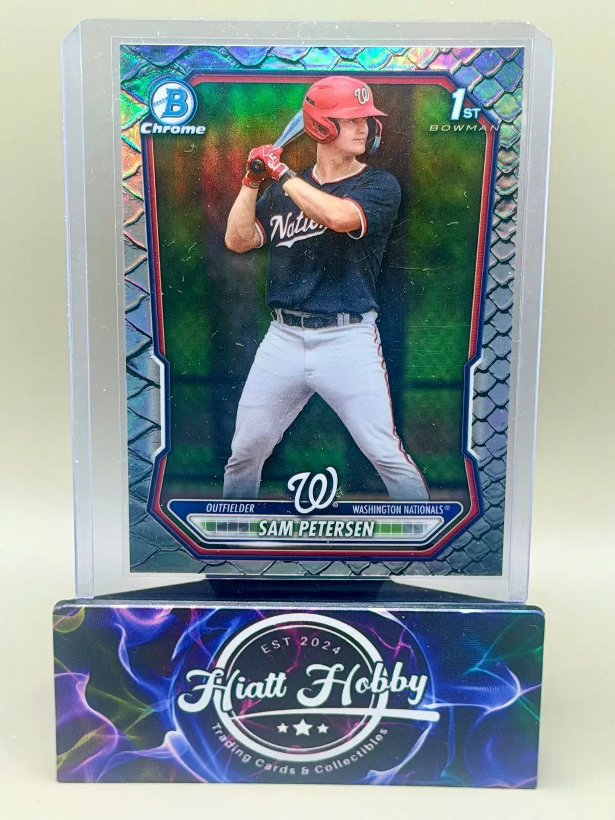 2026 Bowman Chrome Baseball - #BCP-122 Sam Petersen - Reptilian Refractor (1st)