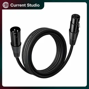 6.56FT XLR Microphone Cable, Male to Female Shielded Audio Cable for Sound Cards, Live Streaming, Studio Recording, Mixers & Speakers