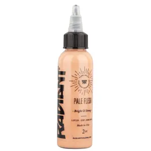 Radiant Colors Pale Flesh Tattoo Ink 1oz Bottle for Color and Shading on Real Skin