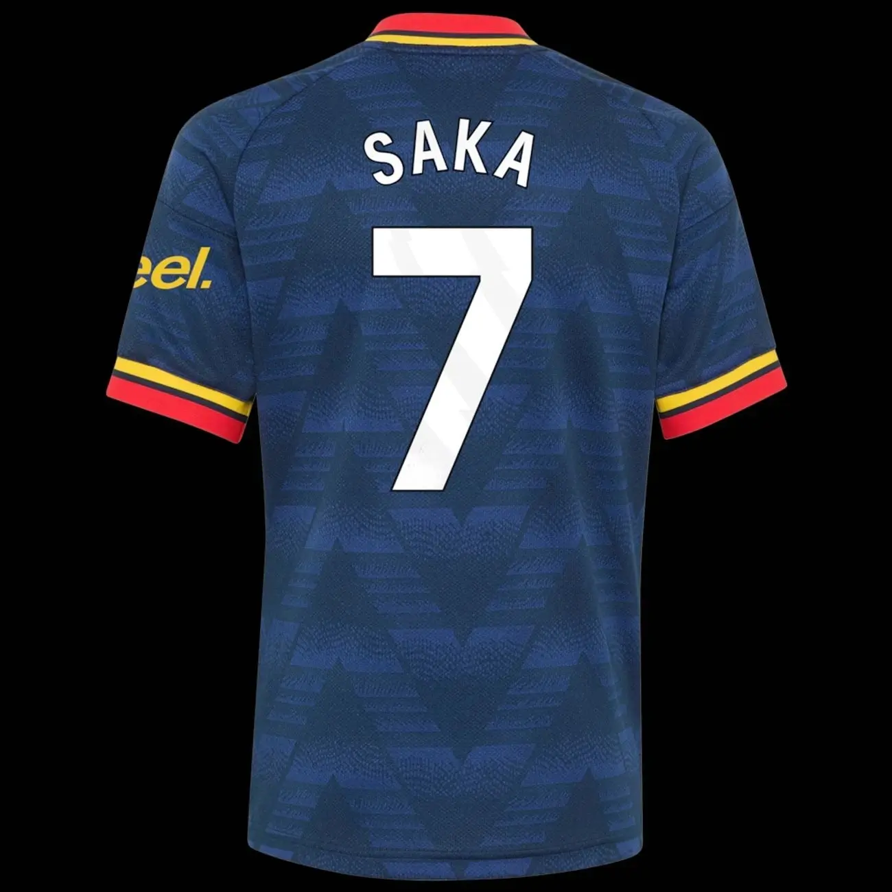 Unisex Soccer Mens Athletic Short Sleeve Football Shirt Sports Fan Training Top Breathable Lightweight Casual Streetwear Saka 2026/27 Away Replica Jersey - Navy