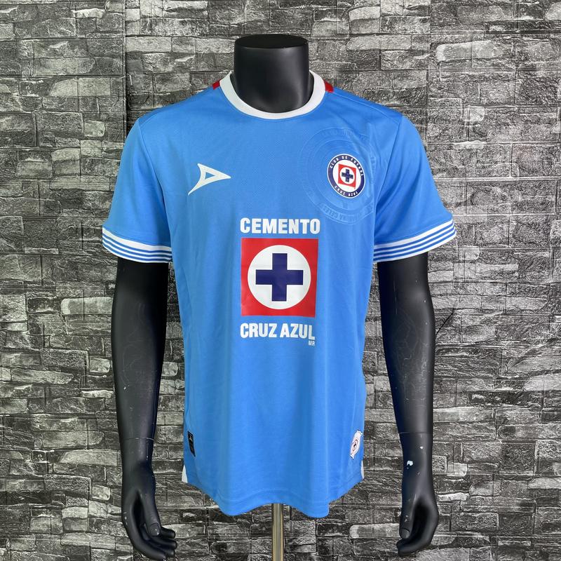 24 25 MEXICO LIGA MX CRUZ AZUL Away Long Sleeve Soccer Jersey Quick Dry Fan Edition