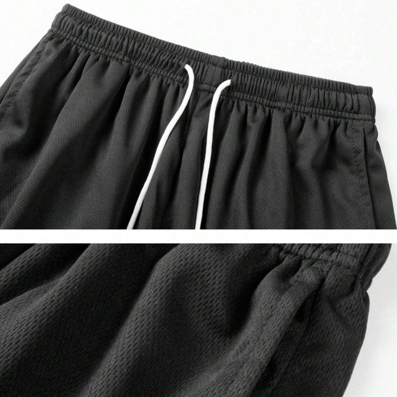 4 Pack Men Contrast Strip Hem Mesh Basketball Shorts, Elastic Drawstring Waist Loose Knee-Length Athletic Shorts For Basketball Gym Running Summer Daily Wear 4 Pack Men Contrast Strip Hem Mesh Basketball Shorts, Elastic Drawstring Waist Loose Knee-Length Athletic Shorts For Basketball Gym Running Summer Daily Wear