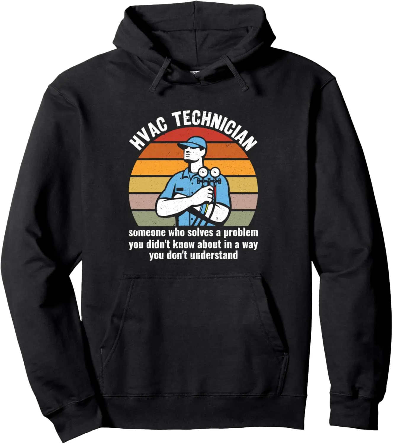 Funny HVAC Technician Definition HVAC Tech Pullover Hoodie