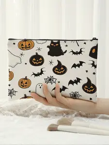 Halloween Snack Bag for Travel Essentials, Organizer for Cosmetics & Emergency Snacks, Ideal Gift for Friends & Sisters, Fashionable Travel Storage Pouch, Zipper Coin Purse