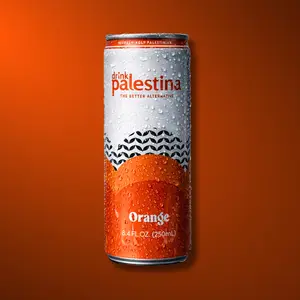 Drink Palestina Orange Soda, 24 Pack, 8.4 fl oz (250ml) Cans, Refreshing Orange Soft Drink