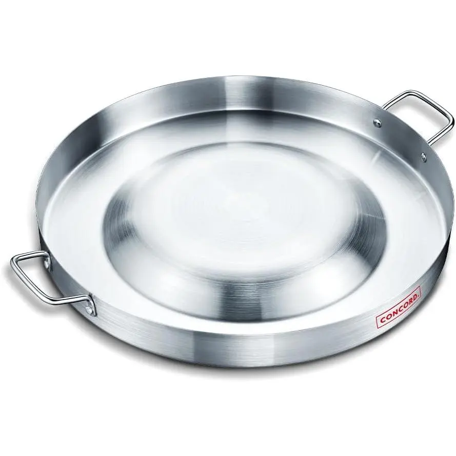 Large Stainless Steel Convexed Comal 21.25" Mexican Discada