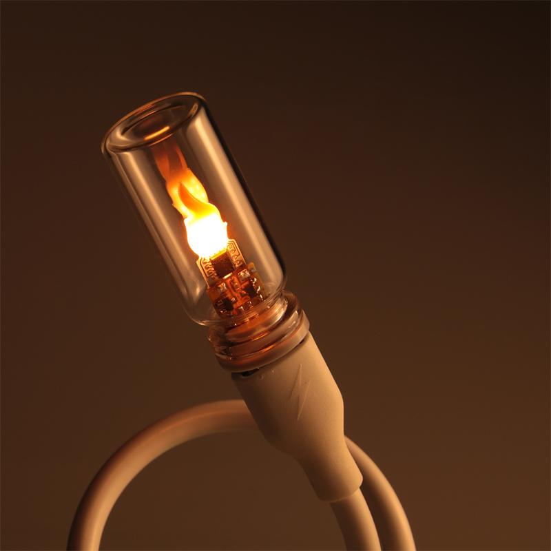 USB Flame Night Light with remote, Realistic LED Candle Flame Ambient Lamp, USB Powered Tabletop Light with remote, Energy Efficient Decor for Car, Bedroom, Party, Christmas & New Year Gift