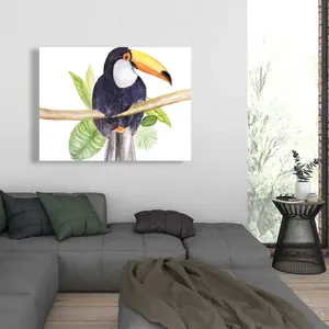 212 MAIN 36x48 in. Tropical Toucan Nature Photo Poster Print - Artistic Illustration Artwork, Vibrant Modern Home Decor for Living Room, Bedroom Decoration Supply