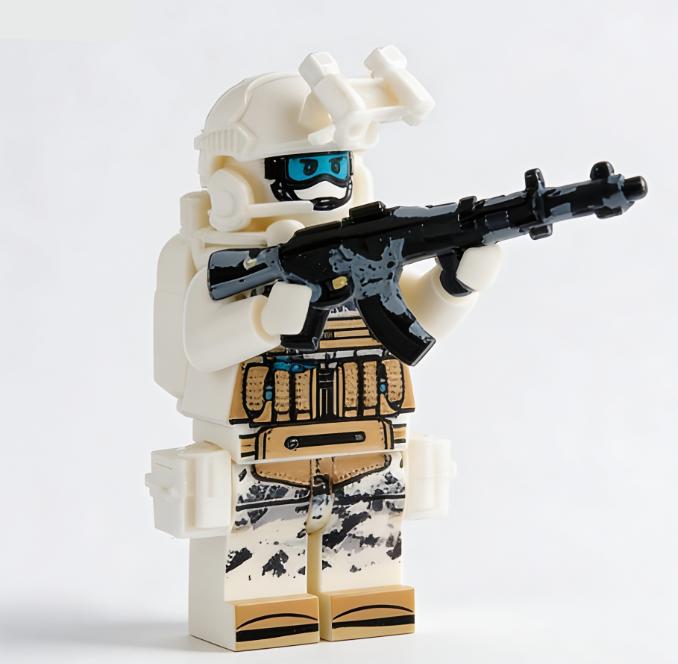 6 PCS Compatible Building Blocks Military Set - Snow Leopard Commando Minifigures, Special Forces Army Men, Small STEM Toy for Kids, Action Figures Gift for Boys