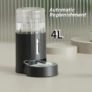 4L Pet Water Dispenser for Cats & Dogs Stainless Steel Bowl Automatic Gravity Waterer cat