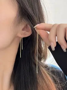 Fashion Elegant Simple Chain Earrings, Daily Versatile Ear Jewelry, Stylish Minimalist Design, Perfect for Everyday Wear