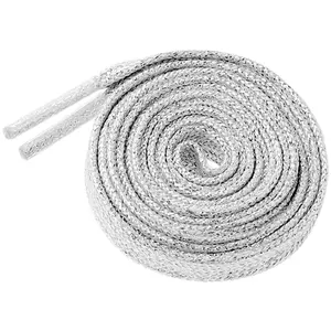 INSPIRE CHIC 1 Pair Glitter Shiny Metallic Flat Shoelaces Sequin Sparkling Shoestrings Laces for Sneakers 160cm/62.99"