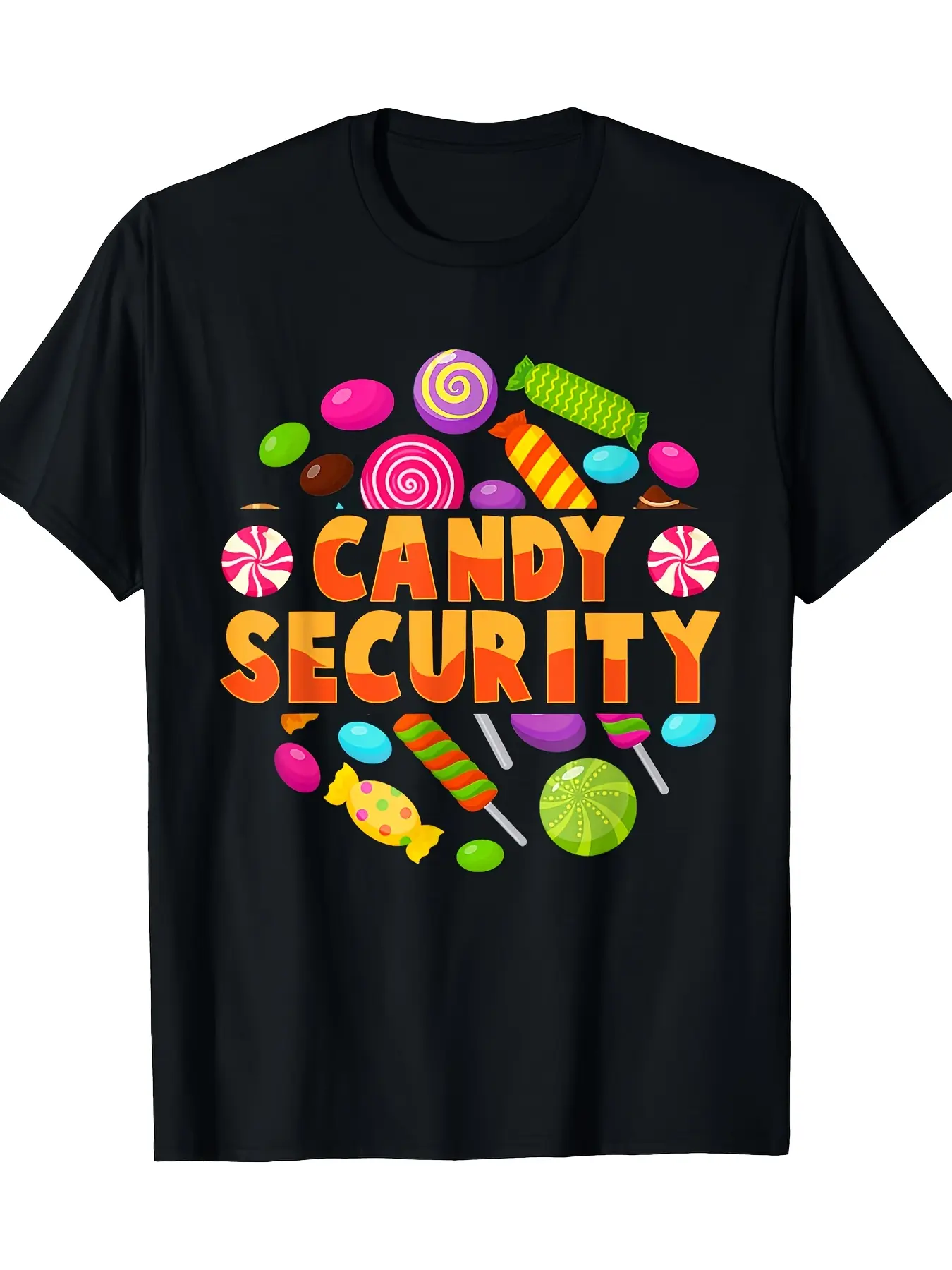 Candyland Party T-Shirt - 100, Casual Crew Neck, S unisex soft cotton short sleeve t shirt, vintage graphic casual tee for men women teens, perfect birthday holiday gift for camping travel gym daily street  wear