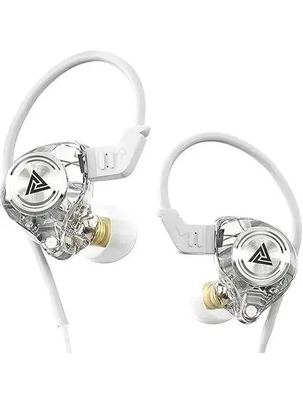 QKZ AK3 Wired In-Ear Headphones with Noise Cancelling, Immersive HiFi Heavy Bass Audio, Built-In Call Mic, Wear-Proof Braided 3.5mm Plug Cord, Ideal for Gaming Marathons, Outdoor Sports, Daily Music Enjoyment monitor subwoofer
