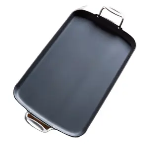 Comal doble+ Acero carbono + Pre-sazonado