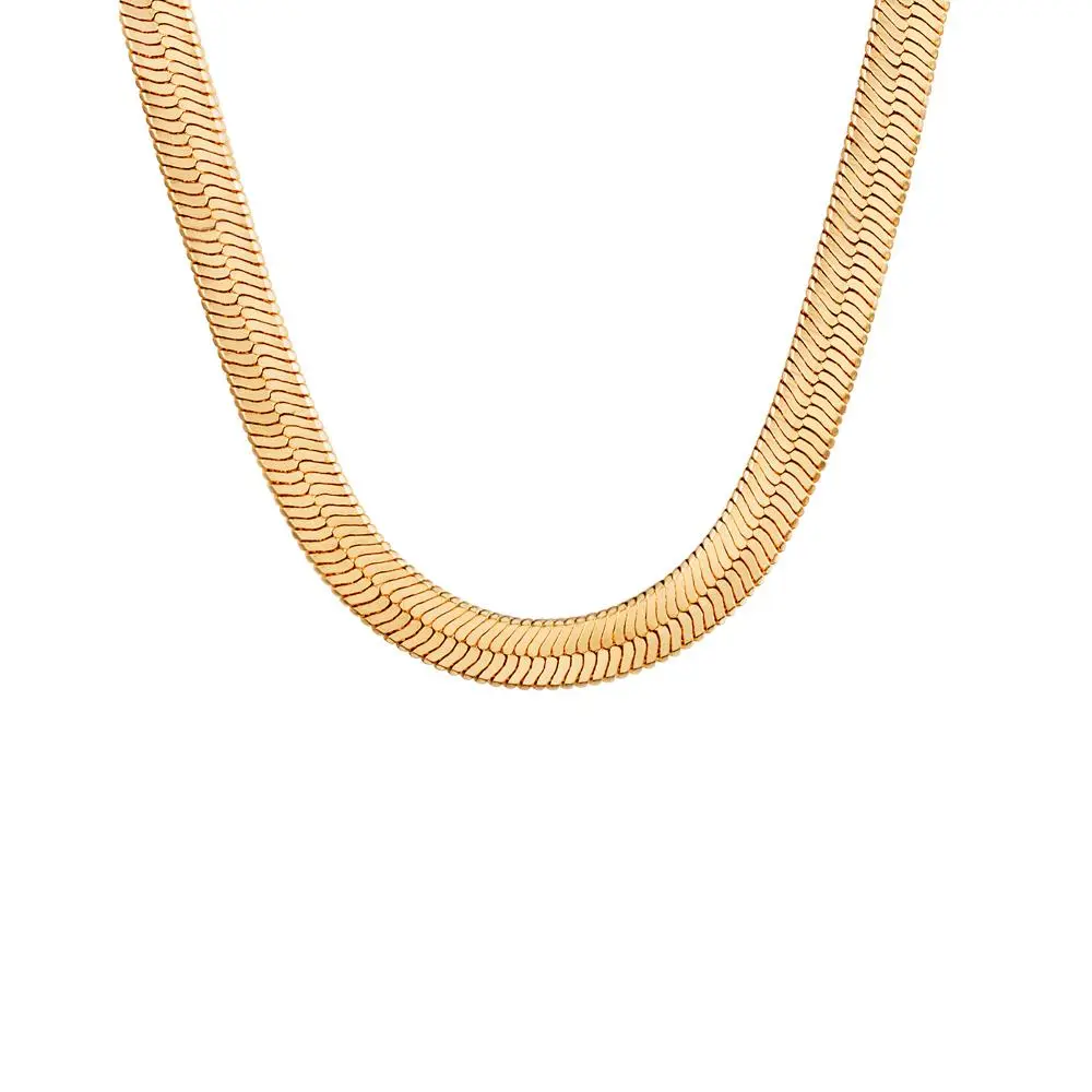 Chesky Necklace for Women Snake Chain Necklace Dainty Simple Chunky Herringbone Necklace Choker Jewelry for Women Gift