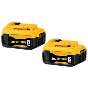 8.0Ah Lithium Battery Replacement for Dewalt 20V Battery Lithium-ion MAX DCB200 DCD/DCF/DCG/DCS Series dewalt batteries