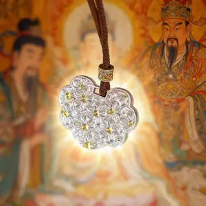 Love Pendant - Taoist Nine-Tailed Fox Design with Floral Patterns for Couples' Emotional Bond and Mutual Pursuit