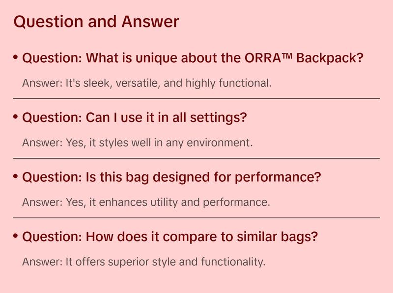 ORRA™ Backpack