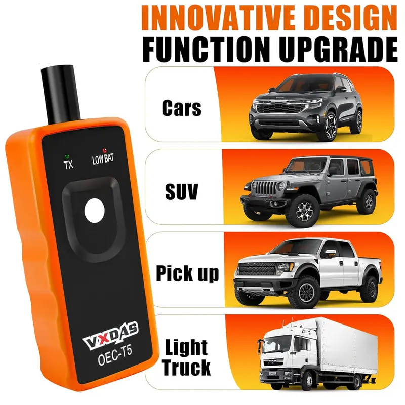 CAR TPMS Relearn Tool Only for GM Vehicles (2006-2024 Chevy/Buick/GMC/Opel/Cadillac) Original Sensor with 315/433 MHz, Auto Tire Monitoring System Activation Reset Tool OEC-T5-2025 Edition