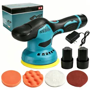 Cordless Lithium Waxing Polisher, Ergonomic Grip Design, Multi-Function Sander for Car Owners, Detailers & Woodworking Enthusiasts