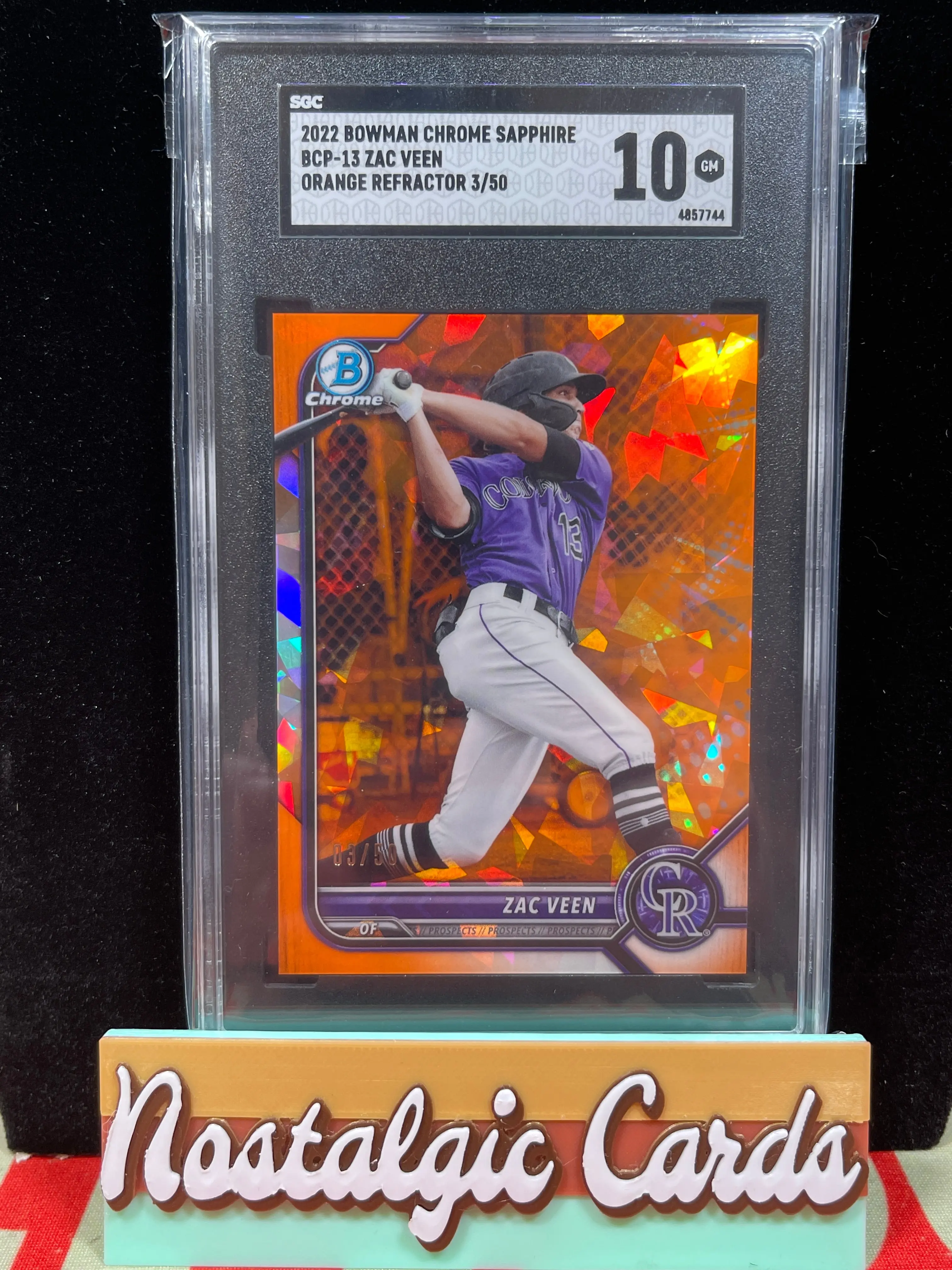 2022 Bowman Chrome Sapphire Zac Veen