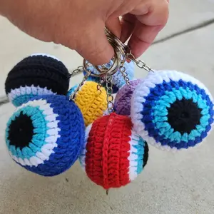 Amigurumi Evil Eye Crochet Keyrings