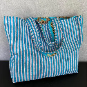 New Kantha Tiger Reversible Tote Bag (Handcrafted)