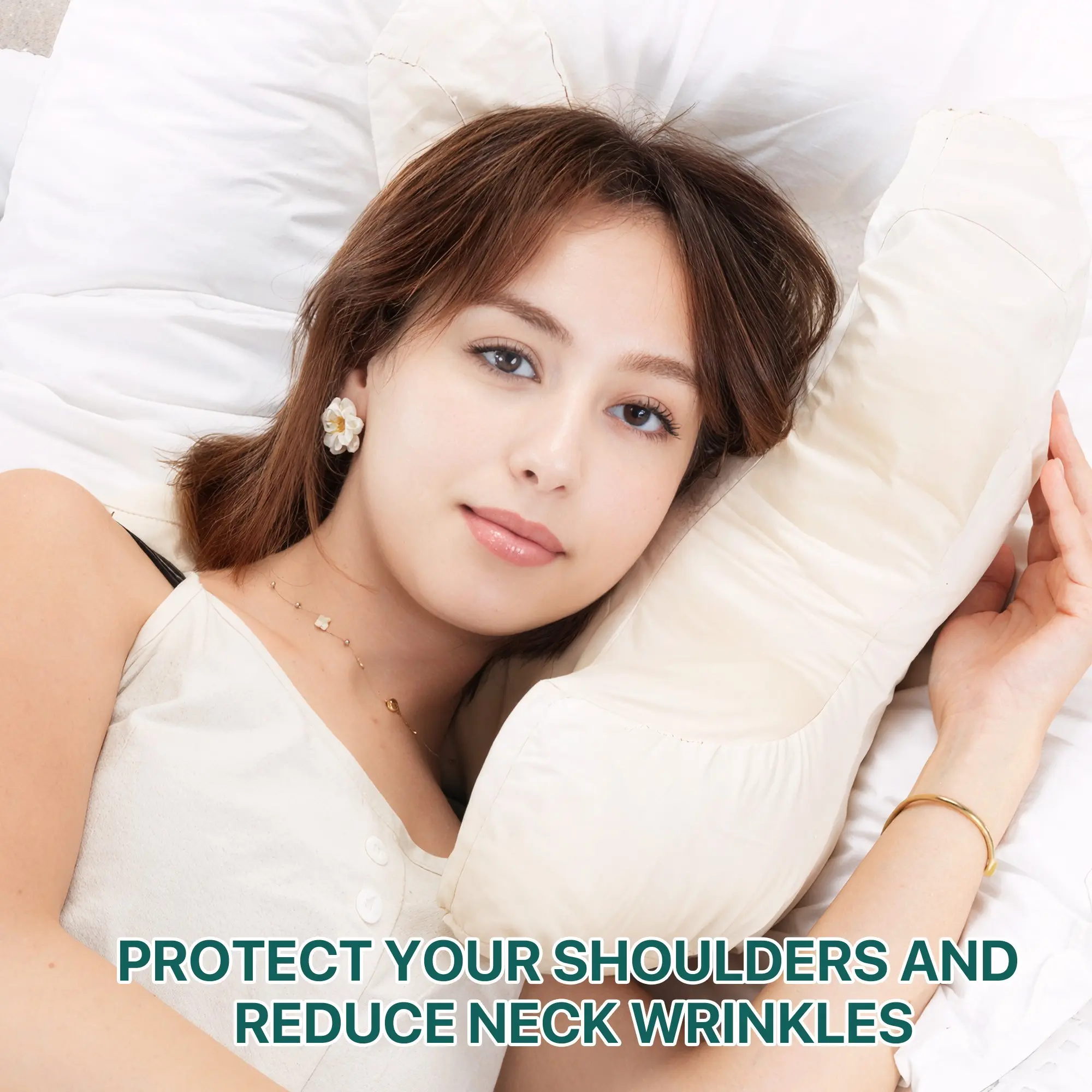 Comfortable Beauty Pillow, Warm Skin-Friendly Soft Cushion, Perfect for Side Sleepers, Ideal for Night Insomnia and Naps, Neck Rest Cushion, With Cushion