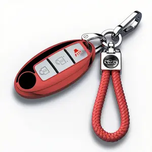 Key Fob Cover with 3-Button for NISSAN Keychain - Durable TPU Case for X-Trail, Versa, Rogue, Qashqai, Pathfinder - Stylish & Protective Smart Key Accessory