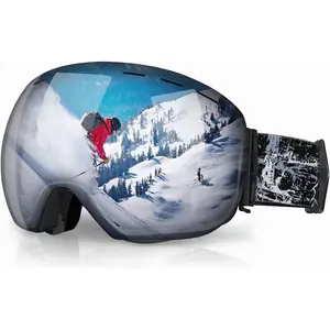 Ski goggles OTG Suitable for adult to change lenses, windproof, anti-fog, anti-UV mountain skiing goggles