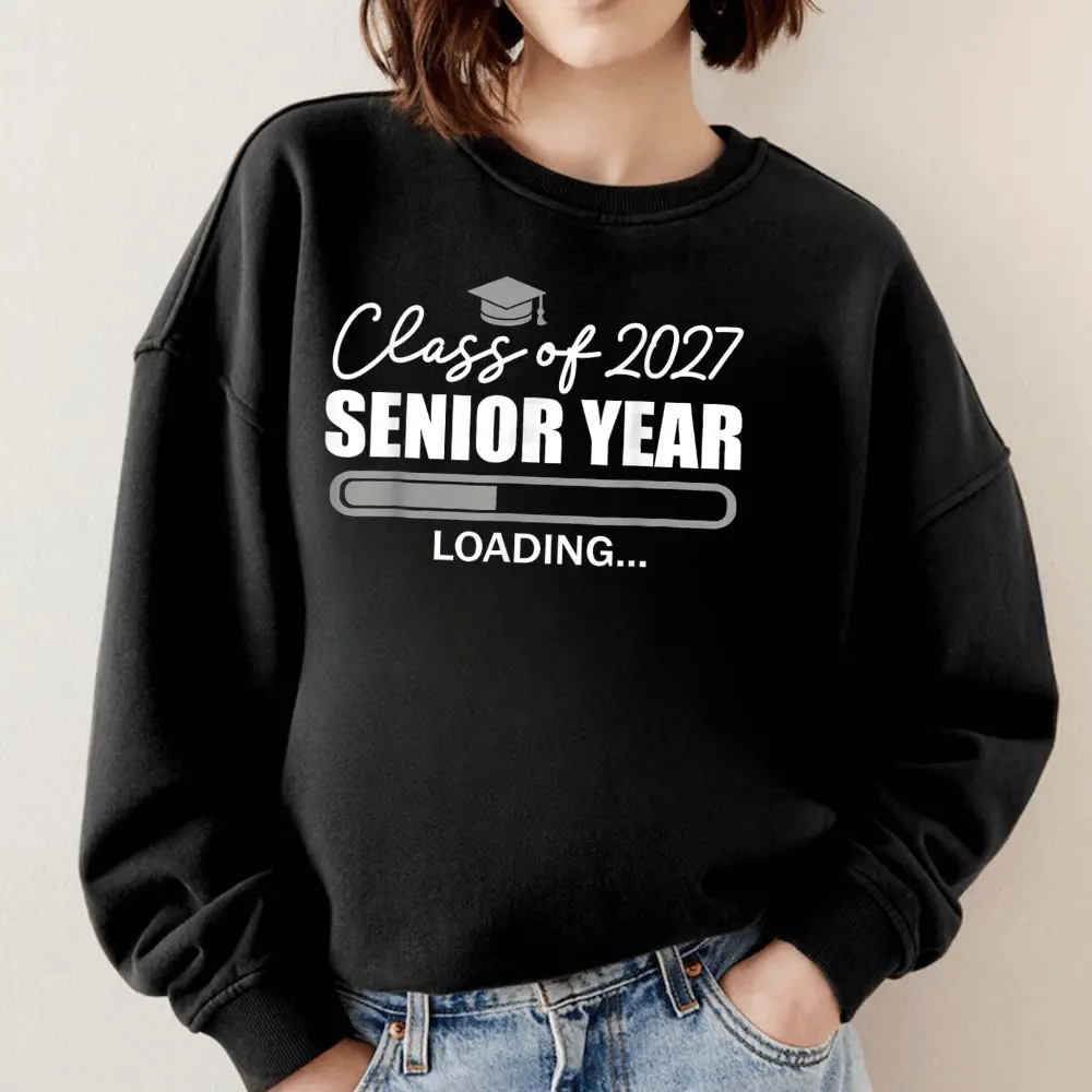 Senior Year Loading Class of 2027 Shirt, Funny Graduation Senior 27 Graphic Tee, Back to School Student Gift, Trendy High School Apparel, Unisex