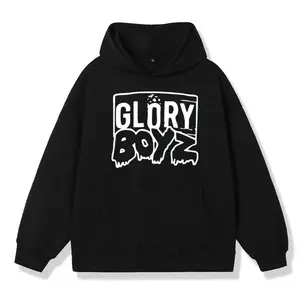 Rapper Chief Keef Glory Boyz Print Hoodie. Y2K Gothic Letter Print Trending Streetstyle Vintage Hoodies