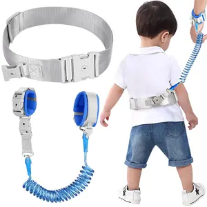 Toddler Leash with Reflective Baby Anti Lost Wrist Link, 2 in 1 Kids Walking Harnesses Belt Leashes with Key Lock for Boys Age 1-4, Keep Child Close Wristband Rope Tether for Outdoor Travel